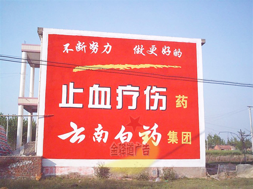 云南白藥墻體廣告