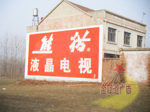 熊貓電視墻體廣告